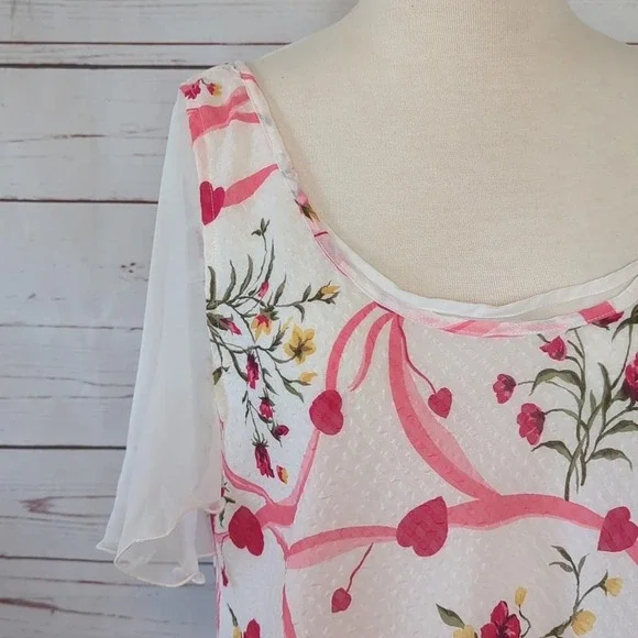 Gold Label Vintage Victoria's Secret‎ Romantic Date Night Sexy Girly Top Medium - Picture 2 of 15